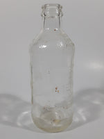 Vintage Pepsi Cola Embossed 10 Fl Oz 6 1/4" Tall Clear Glass Bottle