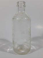 Vintage Pepsi Cola Embossed 10 Fl Oz 6 1/4" Tall Clear Glass Bottle