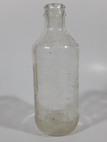 Vintage Pepsi Cola Embossed 10 Fl Oz 6 1/4" Tall Clear Glass Bottle