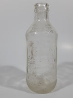 Vintage Pepsi Cola Embossed 10 Fl Oz 6 1/4" Tall Clear Glass Bottle