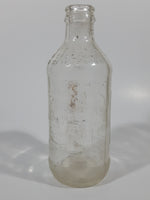 Vintage Pepsi Cola Embossed 10 Fl Oz 6 1/4" Tall Clear Glass Bottle