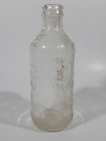 Vintage Pepsi Cola Embossed 10 Fl Oz 6 1/4" Tall Clear Glass Bottle