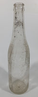 Vintage 1940s Pepsi Cola Embossed 12 Fl Oz 9 3/4" Tall Clear Glass Bottle
