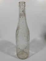 Vintage 1940s Pepsi Cola Embossed 12 Fl Oz 9 3/4" Tall Clear Glass Bottle