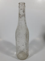Vintage 1940s Pepsi Cola Embossed 12 Fl Oz 9 3/4" Tall Clear Glass Bottle