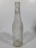 Vintage 1940s Pepsi Cola Embossed 12 Fl Oz 9 3/4" Tall Clear Glass Bottle