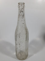 Vintage 1940s Pepsi Cola Embossed 12 Fl Oz 9 3/4" Tall Clear Glass Bottle