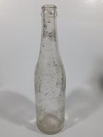 Vintage 1940s Pepsi Cola Embossed 12 Fl Oz 9 3/4" Tall Clear Glass Bottle