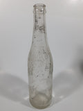 Vintage 1940s Pepsi Cola Embossed 12 Fl Oz 9 3/4" Tall Clear Glass Bottle