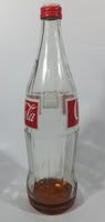 Vintage 1980s Coca Cola Coke English French 750mL 11 3/4" Tall Glass Beverage Bottle with Cap