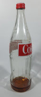 Vintage 1980s Coca Cola Coke English French 750mL 11 3/4" Tall Glass Beverage Bottle with Cap