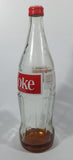 Vintage 1980s Coca Cola Coke English French 750mL 11 3/4" Tall Glass Beverage Bottle with Cap