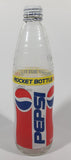 Rare Vintage Pepsi Cola Rocket Bottle 500mL 9 1/8" Tall Ringed Glass Bottle with Cap
