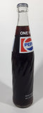 Vintage 1970s Pepsi-Cola Pepsi One Pint 16 Fl oz 473mL 11" Clear Glass Money Back Bottle Still Full