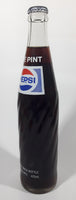 Vintage 1970s Pepsi-Cola Pepsi One Pint 16 Fl oz 473mL 11" Clear Glass Money Back Bottle Still Full