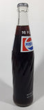 Vintage 1970s Pepsi-Cola Pepsi One Pint 16 Fl oz 473mL 11" Clear Glass Money Back Bottle Still Full