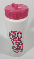 Rare Vintage Pepsi DQ Dairy Queen Pink and White 9" Tall Plastic Travel Drinking Bottle with Lid