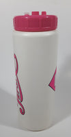 Rare Vintage Pepsi DQ Dairy Queen Pink and White 9" Tall Plastic Travel Drinking Bottle with Lid