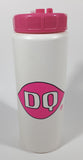 Rare Vintage Pepsi DQ Dairy Queen Pink and White 9" Tall Plastic Travel Drinking Bottle with Lid