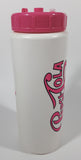 Rare Vintage Pepsi DQ Dairy Queen Pink and White 9" Tall Plastic Travel Drinking Bottle with Lid