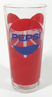 Vintage Pepsi Red and Blue 6 1/2" Tall Glass Cup