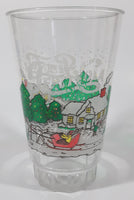 Rare Vintage Pepsi Cola Christmas Winter Holidays Scene 5 1/2" Tall Plastic Cup