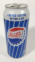 2015 Pepsi Cola Limited Edition Retro Style 473mL 6 1/4" Tall Aluminum Metal Pop Can