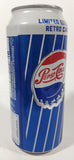 2015 Pepsi Cola Limited Edition Retro Style 473mL 6 1/4" Tall Aluminum Metal Pop Can