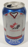 2002 Pepsi Cola Salt Lake City Winter Olympics Team Canada Hockey 355mL 4 3/4" Tall Aluminum Metal Pop Can