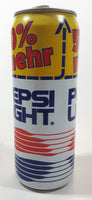 Pepsi Light German 50% Mehr 500mL 6 5/8" Tall Aluminum Metal Pop Can