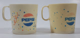 Vintage Chilton-Globe Pepsi Party Celebration Themed Small 1 7/8" Tall Plastic Toy Play Cup Mugs