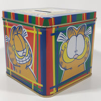 Paws Jim Davis Garfield "Feed The Kitty" Tin Metal Coin Bank