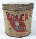 Vintage Brier Virginia Tobacco Canada's Standard Smoke Tin Metal Can