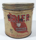 Vintage Brier Virginia Tobacco Canada's Standard Smoke Tin Metal Can