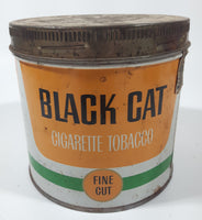 Vintage Black Cat Cigarette Tobacco Tin Metal Can