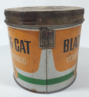 Vintage Black Cat Cigarette Tobacco Tin Metal Can