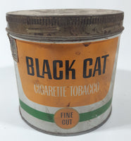 Vintage Black Cat Cigarette Tobacco Tin Metal Can