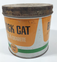 Vintage Black Cat Cigarette Tobacco Tin Metal Can