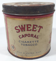 Vintage Sweet Caporal Cigarette Tobacco 75 Cents Tin Metal Can