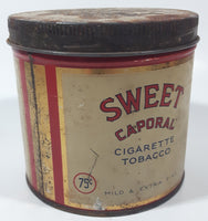 Vintage Sweet Caporal Cigarette Tobacco 75 Cents Tin Metal Can