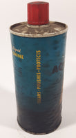 Vintage 1958 Aqua Shine Liquid Concentrate Combination Wash And Polish 12 Fluid Ounces 6 1/2" Metal Canister