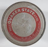 Vintage Quaker State S.A.E. 10W Motor Oil 1 Imperial Quart 1.14 Litres Metal Can Partially FULL Burlington, Ontario