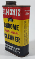 Vintage Simoniz E-Z-2 Chrome And Metal Cleaner 8 Fluid Ounce 5 1/4" Tall Metal Can