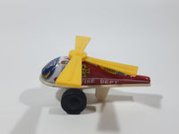 Vintage ND Fire Dept. Helicopter Plastic and Tin Metal Toy Made in Japan Broken Blade