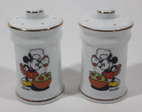 Vintage Walt Disney Productions Mickey Mouse Cooking Themed Fine China Salt and Pepper Shaker Set - Cartoon Collectible