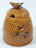 Vintage Arnel's Bee Hive Glazed Ceramic Honey Jar Pot