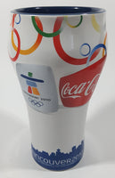 Coca Cola Vancouver 2010 Olympics 6 1/2" Tall Embossed Ceramic Cup