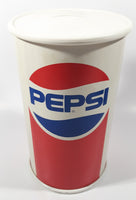 Vintage 1980s Pepsi 9 1/4" Tall Cardboard and Plastic Can Shaped Coin Bank