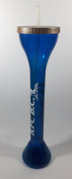 Rare Vintage Whirley Pepsi KFC 24 Oz. 20" Tall Translucent Blue Drink Bottle Yard Cup With Straw