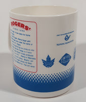 Rare Vintage Rogers' Since 1890 Natural Fine Granulated Sugar 3 1/2" Tall Plastic Coffee Mug Cup